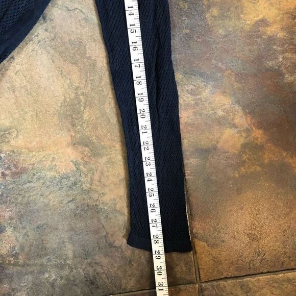 Gap Women’s Classic Mesh Navy Long Sleeve V-neck Pullover Size Large - Picture 6 of 12